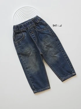 شلوار مام استایل جین نقلی (941) 1تا 4 سال
