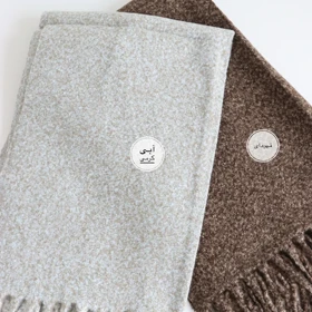 بیگ اسکارف برفکی مدل نخل (آبی کرمی)