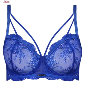 ست شورت و سوتین زنانه گیپور فانتزی نانسی آبی کد 4691-8585