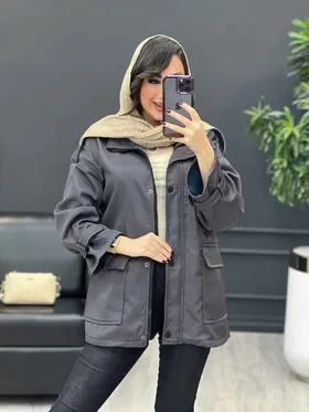 بارانی آستین پاگن دو جیب پاکتی