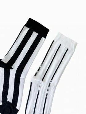 جوراب ساق بلند طرح Zebra یونیسکس