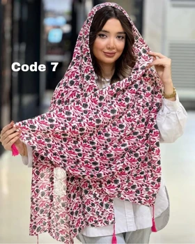 شال پلیسه نخی گل‌دار بهاره 3868