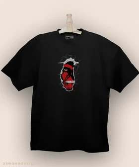 تیشرت لش مردانه و زنانه طرح اتک آن تایتان 927