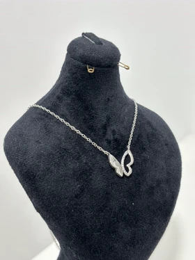 گردنبند نقره زنانه پروانه مینیمال 983