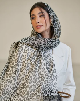 شال ابریشم تور پلنگی 20618