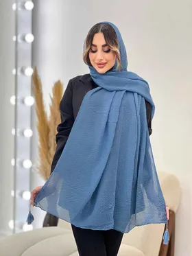 شال پلیسه منگوله‌دار شبنم