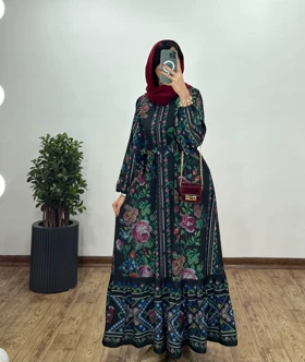 پیراهن بلند دکمه دار شرمیلا 3