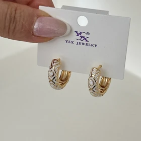گوشواره حلقه‌ای میناکاری رنگی 530