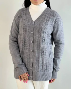 ژاکت بافت جلو دکمه گپ مدل 2 کد 5516