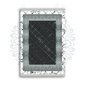 *جدید* فرشینه از جنس پارچه شانل مخمل ترک طرح فانتزی برند دفه کد 1763