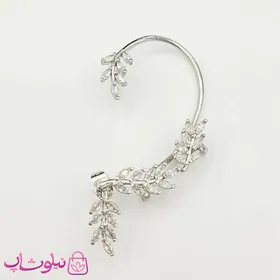 گوشواره لاله گوش YSX پرنگین آویزدار نقره ای