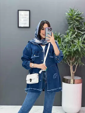 مانتو جین ریش دار