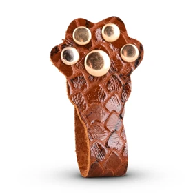 نگهدارنده هندزفری چرم یلسان مدل گربه کد 040-MRV (عسلی)