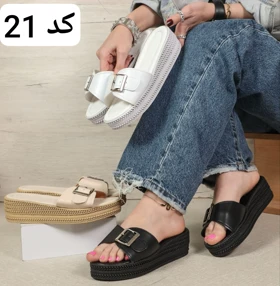 صندل زنانه گندمی لژدار کد 21 در سه رنگ