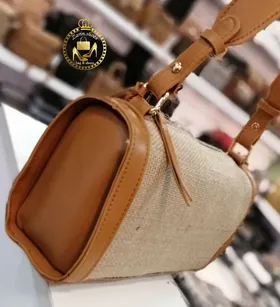 کیف دوشی کنفی و چرم زنانه کد 1069