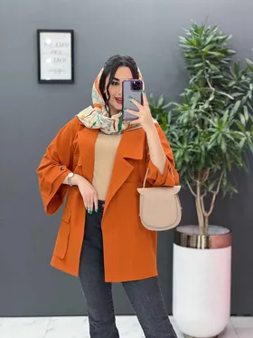 مانتو سه جیب آستین دو دکمه
