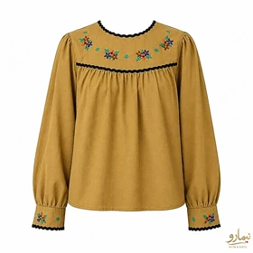 شومیز جلوبسته سوزندوزی