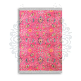*جدید* فرشینه از جنس پارچه شانل مخمل ترک طرح فانتزی برند دفه کد 1625