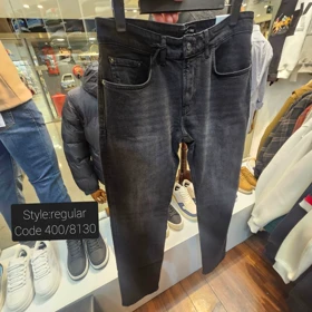 شلوارجین ذغالی رگولار 400/8130
