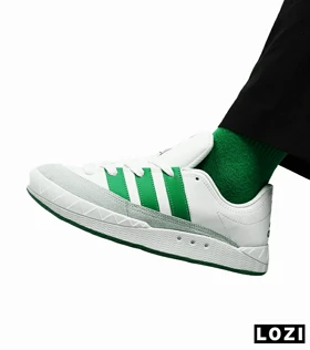 کفش کتانی مردانه سفید سبز ADIDAS TISCHTENNIS