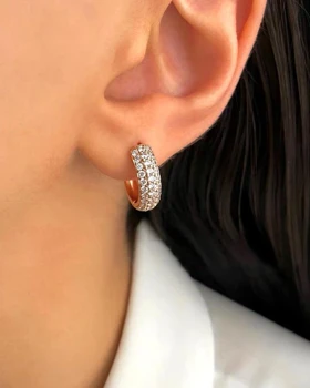 گوشواره فول نگین ژوپینگ