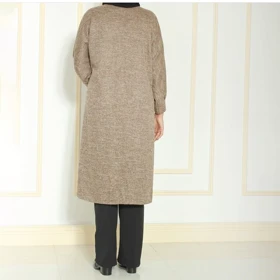 مانتو پاییزه زنانه بلند بیسکویتی