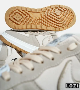 کفش مردانه و زنانه کرم قهوه ای NIKE AIR FORCE