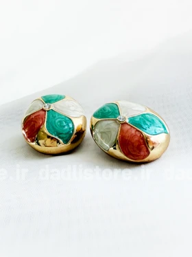گوشواره میناکاری رنگی