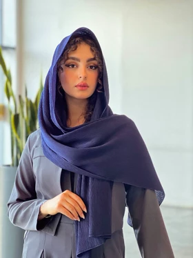 شال بهاره رومینا (برشکا) (سرمه ای)