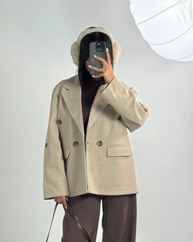 پالتو لامر آستین دکمه   کد 600057