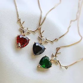 گردنبند نگین‌دار طرح گوزن برند ژوپینگ