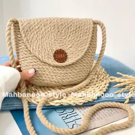 کیف دوشی دخترانه کنفی مدل ژاکلین