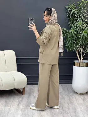 ست مانتو و شلوار دو دکمه پروا