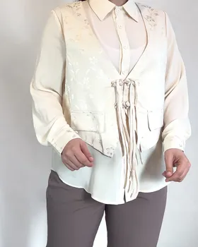 شومیز حریر ژیله دار