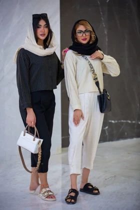 مانتو پیراهنی کراپ خطی