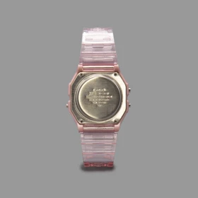 ساعت کاسیو یونیسکس صورتی شفاف Casio F-91WS-7 Unisex Transparent Pink