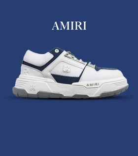 کفش کتانی سفید سرمه ای AMIRI MA2 Leather مدل 5283