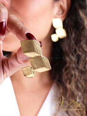 گوشواره زنانه ورشو عثمانی مدل پله کد E1130