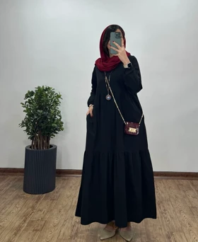 پیراهن مانتویی بلند لینن آیسو(ایراد دار)