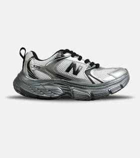 کفش کتانی مردانه و زنانه مشکی طوسی NEW BALANCE 530 V02 مدل 8004