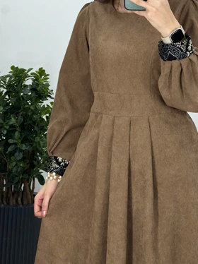 ست پیراهن مانتویی به همراه وست سوزندوزی شده