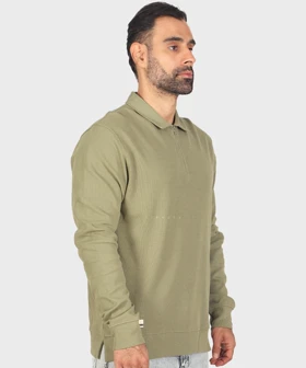 تیشرت آستین بلند مردانه نیم زیپ 4221