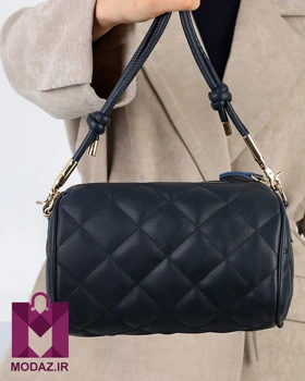 کیف زنانه چرم دوشی طرح لوزی K237 (سرمه ‎ای)