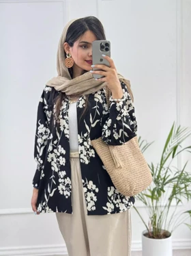 مانتو شومیزی گلی