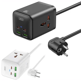 چندراهی دو سوکت برق، دو تایپ سی و دو یو اس بی 65 وات ایکس او WL24