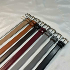 کمربند زنانه ی چرم دور دوخت دافنه(Daphne) سین استایل