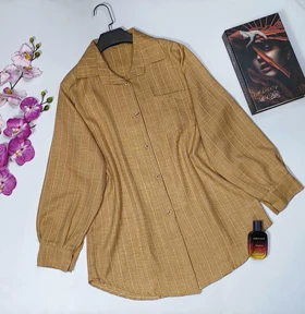 مانتو راه راه مدل ژاله کد 50269 (نسکافه ای)