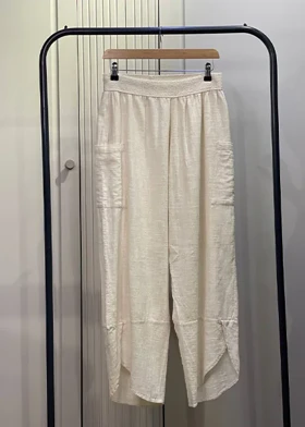 شلوار لینن سنبادی بغل چاک‌دار