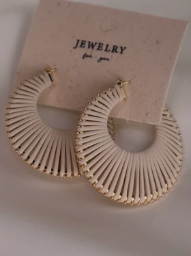 گوشواره چرمی دایره کد E1105