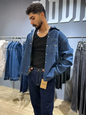 پیراهن کت جین سرمه ای / برند کچ Catch ترکیه